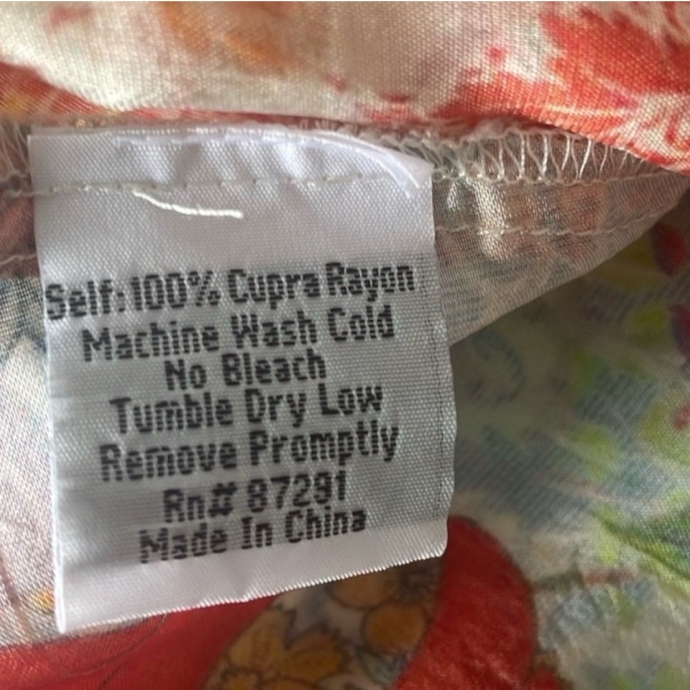 Johnny Was Multicolor Patchwork V-Neck Tee - image 6